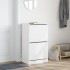 Mueble zapatero con 2 cajones abatibles blanco 60x42x108