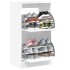 Mueble zapatero con 2 cajones abatibles blanco 60x42x108