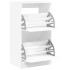 Mueble zapatero con 2 cajones abatibles blanco 60x42x108