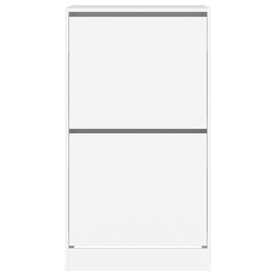 Mueble zapatero con 2 cajones abatibles blanco 60x42x108