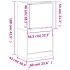 Mueble zapatero con 2 cajones abatibles blanco 60x42x108