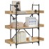 Librería 3 estantes madera ingeniería roble 100x33x108,5