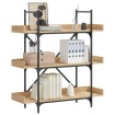 Librería 3 estantes madera ingeniería roble 100x33x108,5 cm
