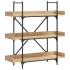 Librería 3 estantes madera ingeniería roble 100x33x108,5