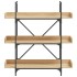 Librería 3 estantes madera ingeniería roble 100x33x108,5