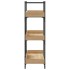 Librería 3 estantes madera ingeniería roble 100x33x108,5