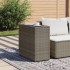 Mesa auxiliar jardín tapa vidrio ratán PE gris 58x27,5x55
