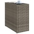 Mesa auxiliar jardín tapa vidrio ratán PE gris 58x27,5x55