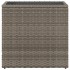 Mesa auxiliar jardín tapa vidrio ratán PE gris 58x27,5x55