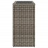 Mesa auxiliar jardín tapa vidrio ratán PE gris 58x27,5x55