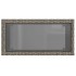 Mesa auxiliar jardín tapa vidrio ratán PE gris 58x27,5x55