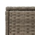 Mesa auxiliar jardín tapa vidrio ratán PE gris 58x27,5x55