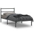 Estructura cama sin colchón con cabecero metal negro 100x190