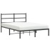 Estructura cama sin colchón con cabecero metal negro 140x190