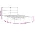 Estructura cama sin colchón con cabecero metal negro 140x190