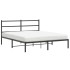 Estructura cama sin colchón con cabecero metal negro 150x200
