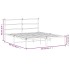 Estructura cama sin colchón con cabecero metal negro 150x200