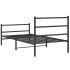 Estructura cama sin colchón con estribo metal negro 100x200
