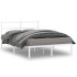 Estructura cama sin colchón con cabecero metal blanco