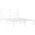 Estructura cama sin colchón con cabecero metal blanco