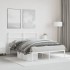 Estructura cama sin colchón con cabecero metal blanco