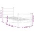 Estructura cama sin colchón con estribo metal blanco 80x200