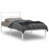 Estructura cama sin colchón con cabecero metal blanco