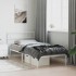 Estructura cama sin colchón con cabecero metal blanco