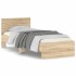 Estructura cama con cabecero sin colchón roble Sonoma 90x190
