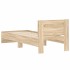 Estructura cama con cabecero sin colchón roble Sonoma 90x190