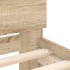Estructura cama con cabecero sin colchón roble Sonoma 90x190