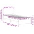 Estructura cama con cabecero sin colchón roble Sonoma 90x190