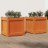 Jardineras de exterior 2 uds madera maciza de pino marrón
