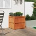 Jardinera exterior madera maciza pino marrón cera 60x60x60