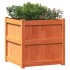 Jardinera exterior madera maciza pino marrón cera 60x60x60