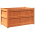 Jardinera exterior madera maciza pino marrón cera 90x50x50