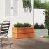 Jardinera exterior madera maciza pino marrón cera 90x50x50