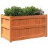 Jardinera exterior madera maciza pino marrón cera 90x50x50