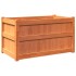 Jardinera exterior madera maciza pino marrón cera 90x50x50