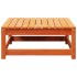 Taburete de jardín madera maciza pino marrón cera 70x70x30