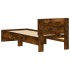 Cama con cabecero madera de ingeniería roble ahumado 75x190