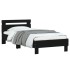 Estructura de cama con cabecero y luces LED negro 75x190