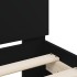 Estructura de cama con cabecero y luces LED negro 75x190