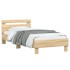 Estructura de cama cabecero luces LED roble Sonoma 90x190