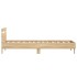 Estructura de cama cabecero luces LED roble Sonoma 90x190