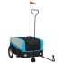 Remolque para bicicleta hierro negro y azul 45