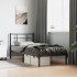 Estructura cama sin colchón con cabecero metal negro 90x190