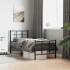 Estructura cama sin colchón con estribo metal negro 80x200