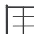 Estructura cama sin colchón con estribo metal negro 80x200