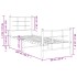 Estructura cama sin colchón con estribo metal negro 80x200